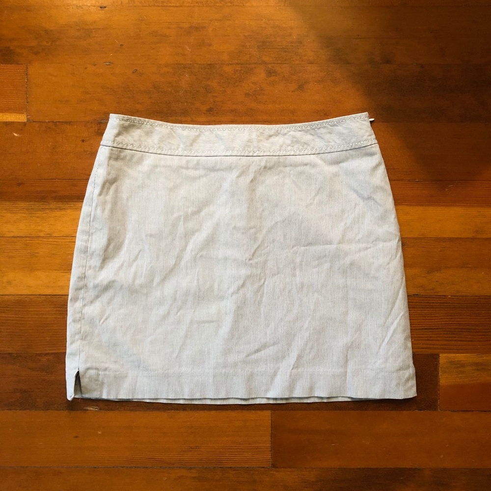 Express Pinstripe/Seersucker Mini Skirt